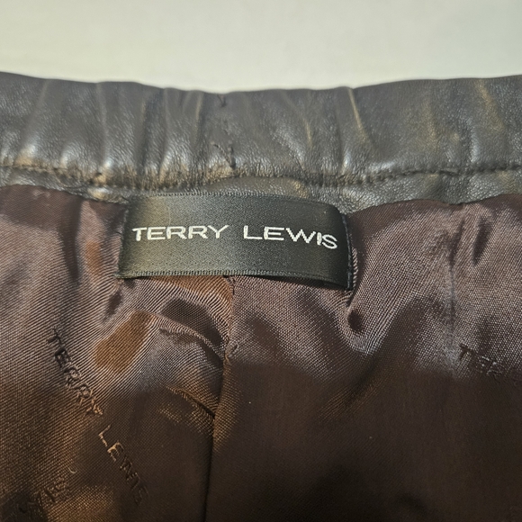 Terry Lewis Classic Luxuries Dark Leather Pencil Skirt - Picture 7 of 13